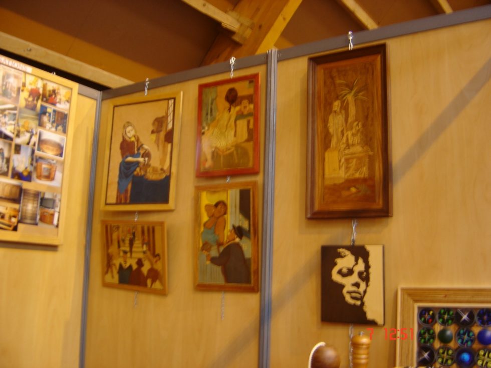 Réalisation d'élèves en Marqueterie à l'association Alma à Poissy