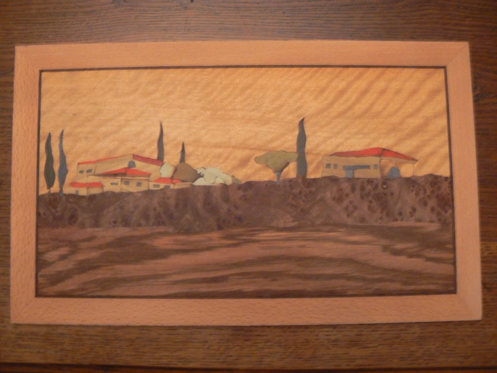 Réalisation d'élèves en Marqueterie à l'association Alma à Poissy